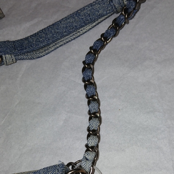 Steve Madden Washed Blue Denim Borla Crossbody - Picture 8 of 16